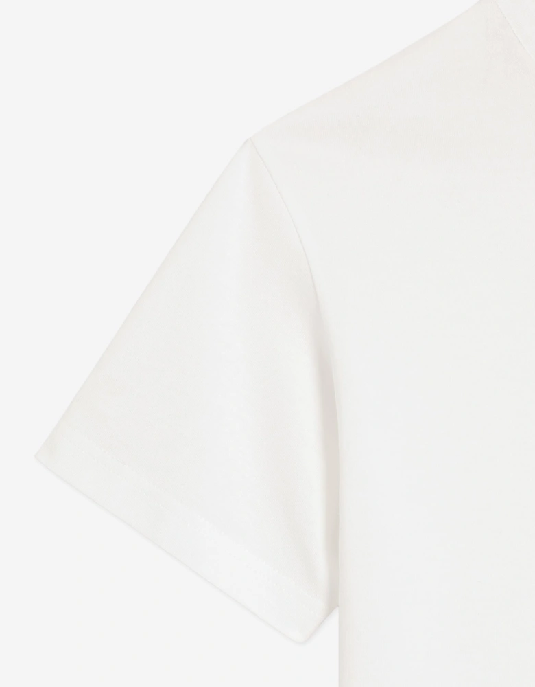 Dolce & Gabbana Boys Embossed Majolica Logo T-Shirt in White