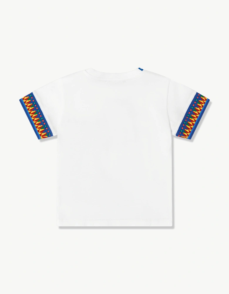 Dolce & Gabbana Baby Boys Carretto Print Pocket T-Shirt in White