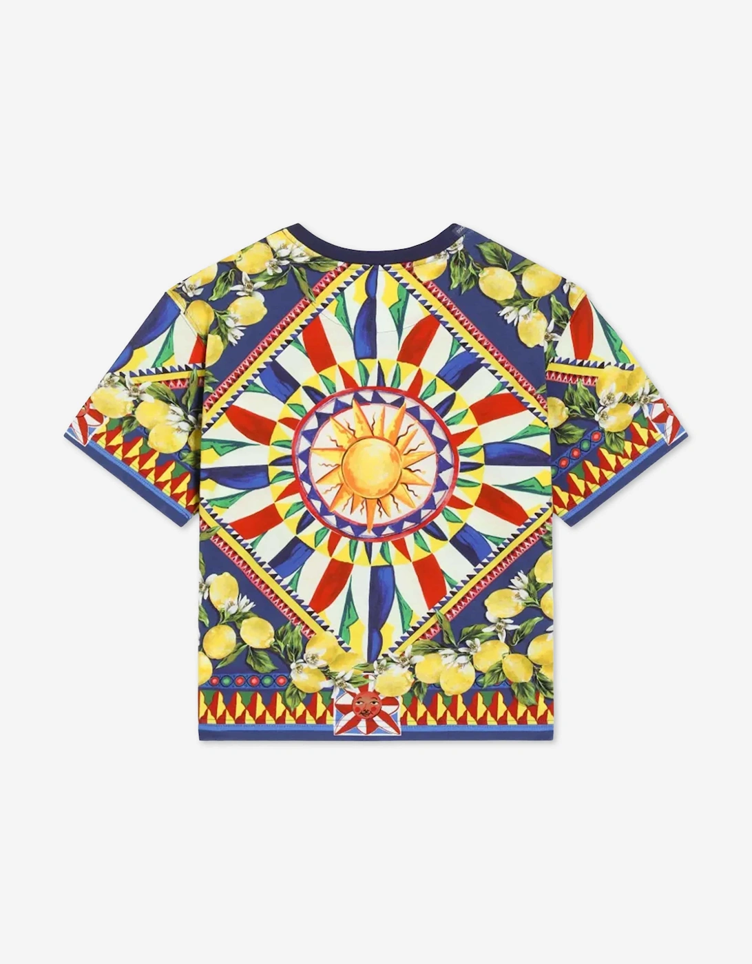 Dolce & Gabbana Boys Carretto Print T-Shirt in Blue