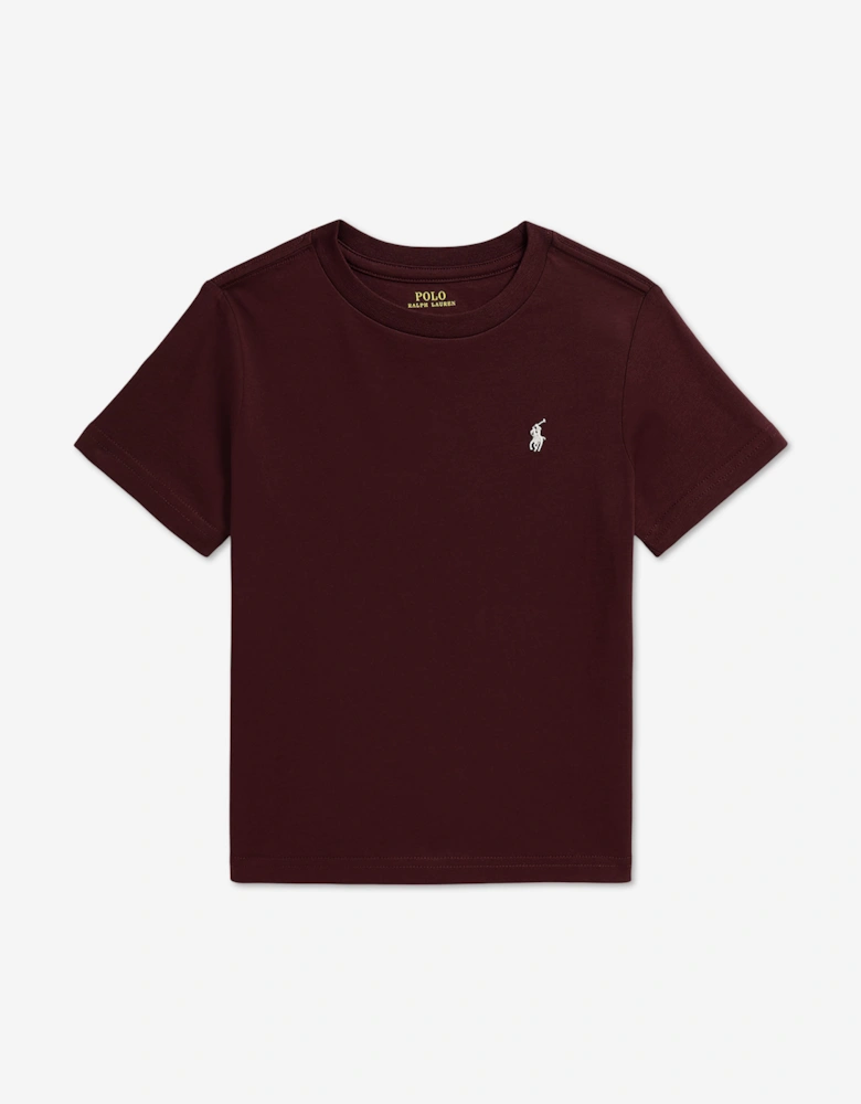 Ralph Lauren Boys Cotton Logo T-Shirt in Red