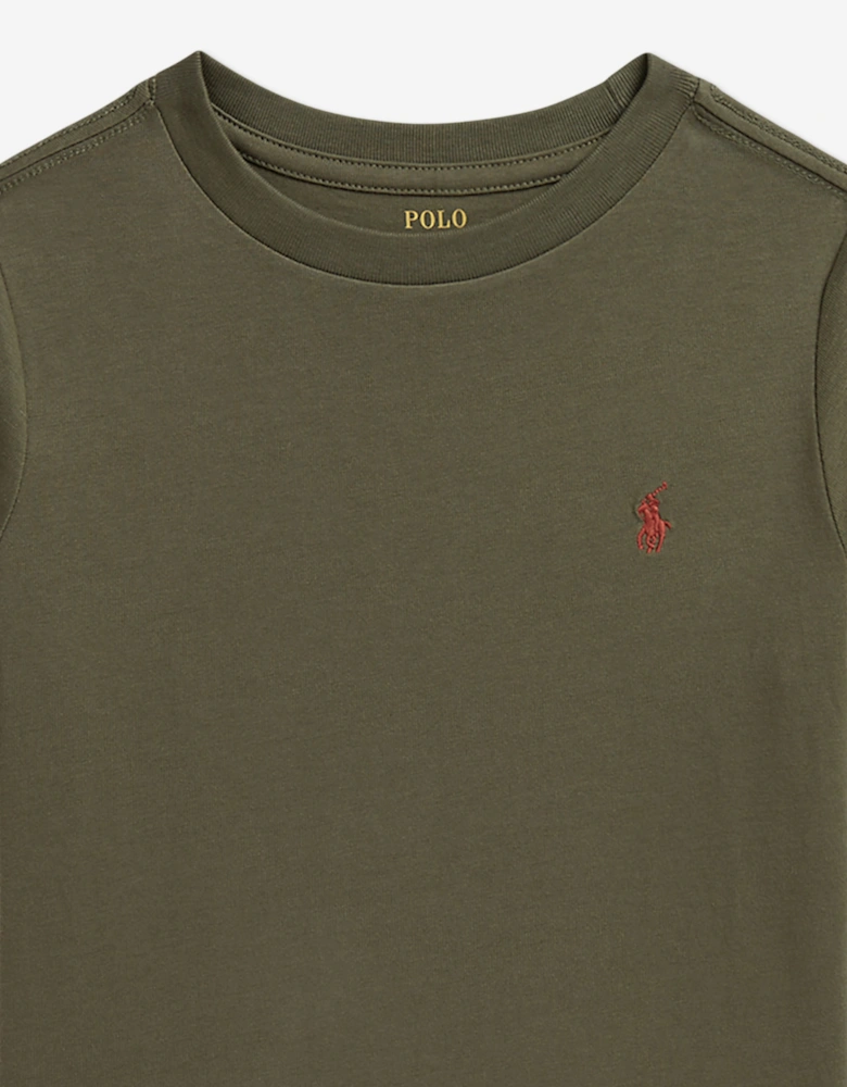 Ralph Lauren Boys Cotton Logo T-Shirt in Green