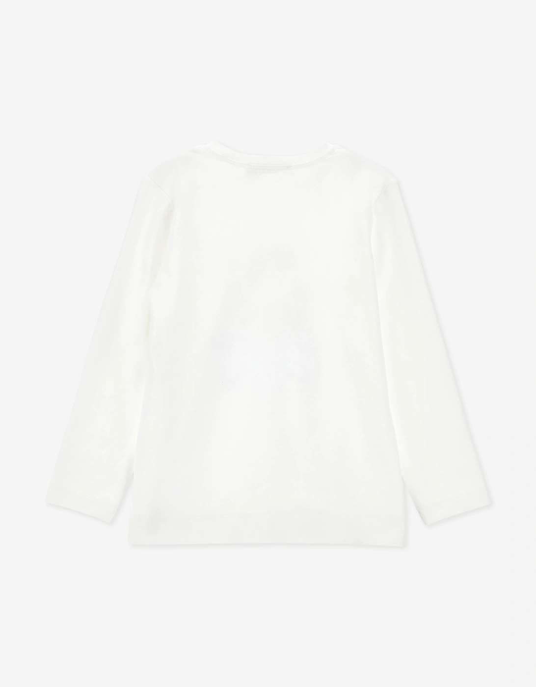 Monnalisa Girls Flower Bear Long Sleeve T-Shirt in Ivory