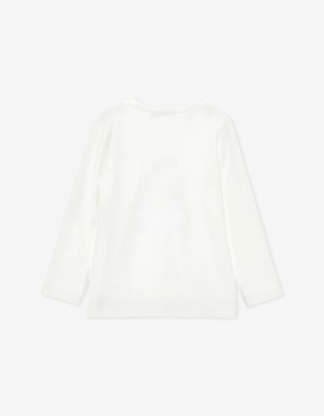 Monnalisa Girls Flower Bear Long Sleeve T-Shirt in Ivory