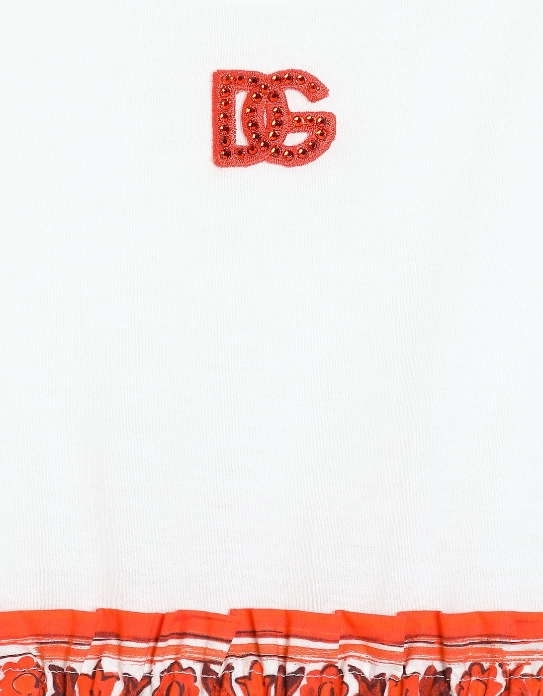 Dolce & Gabbana Girls Majolica Logo Dress in Red