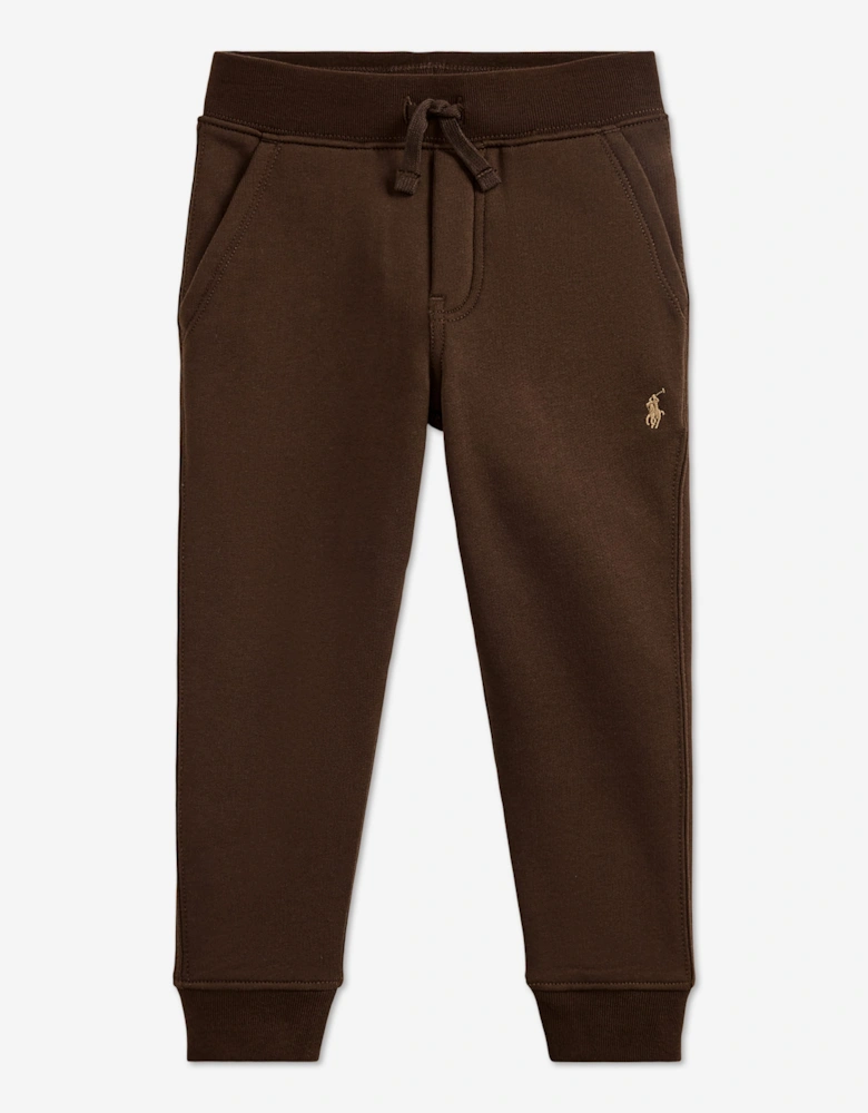 Ralph Lauren Boys Logo Joggers in Brown