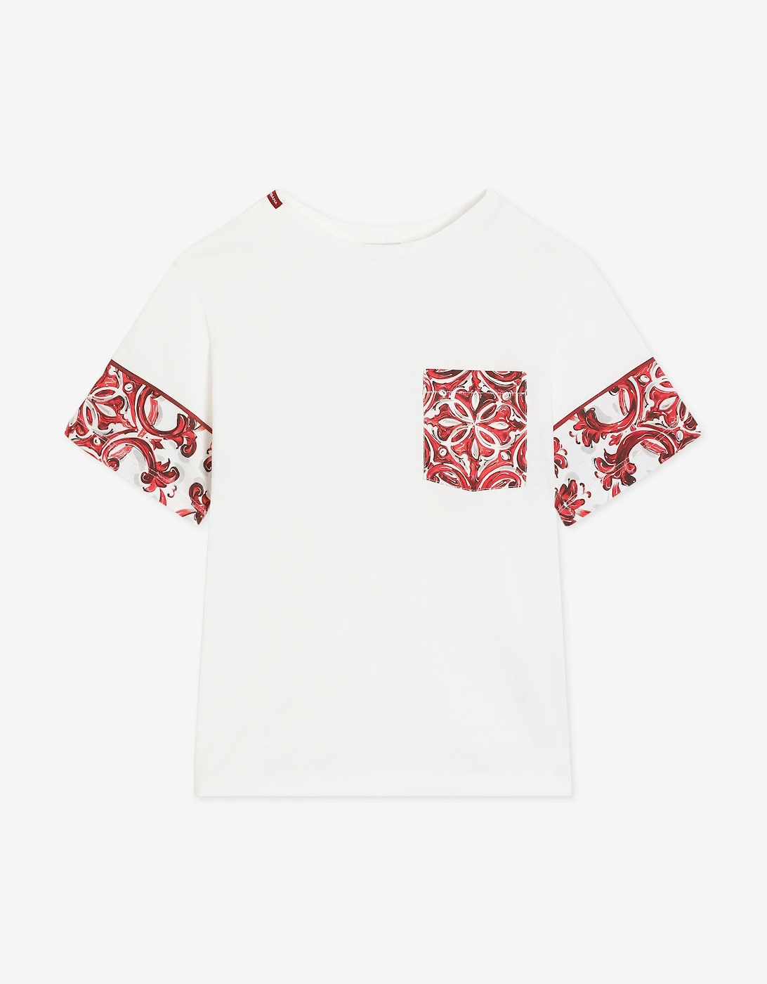 Dolce & Gabbana Boys Majolica Pocket T-Shirt in White