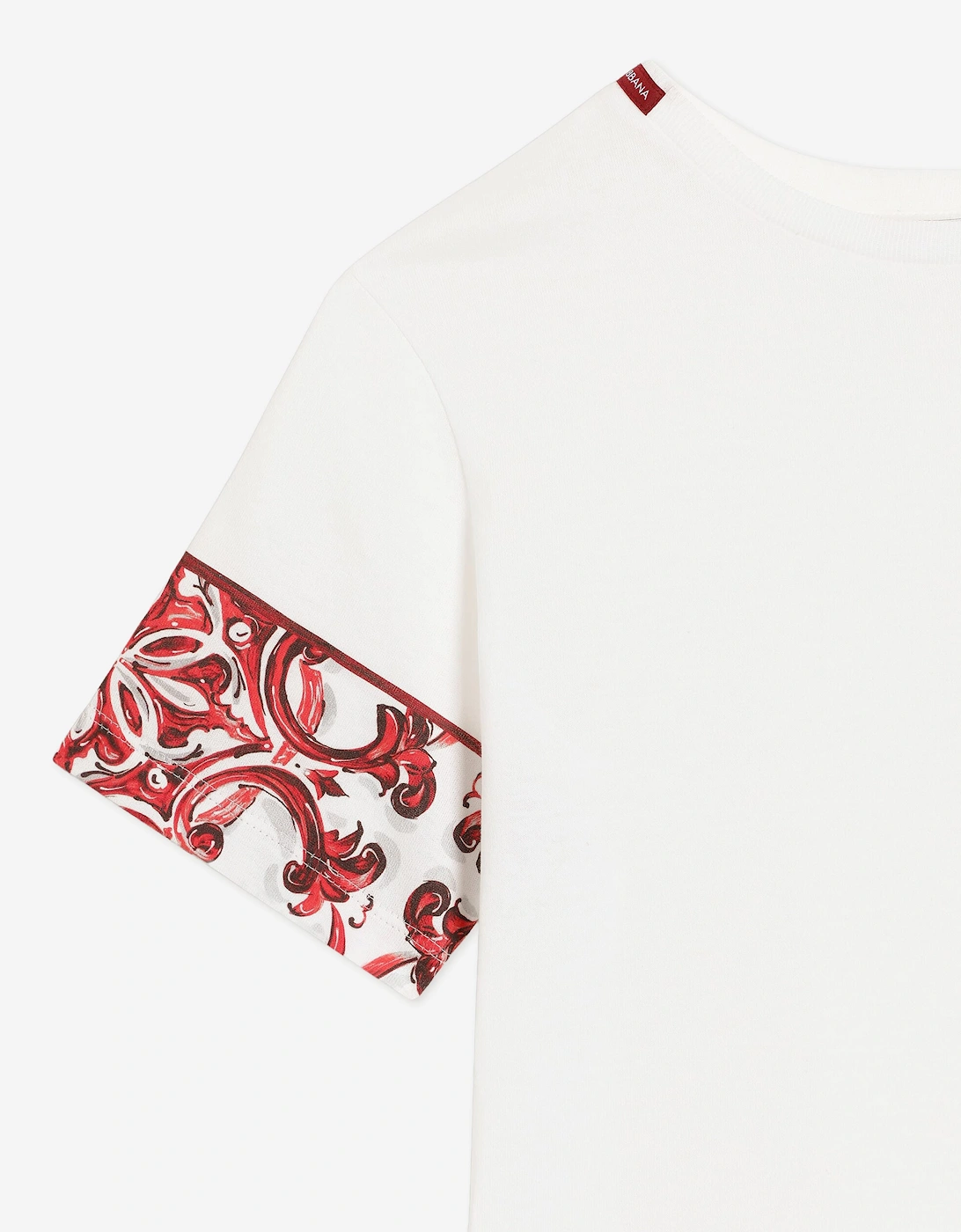 Dolce & Gabbana Boys Majolica Pocket T-Shirt in White