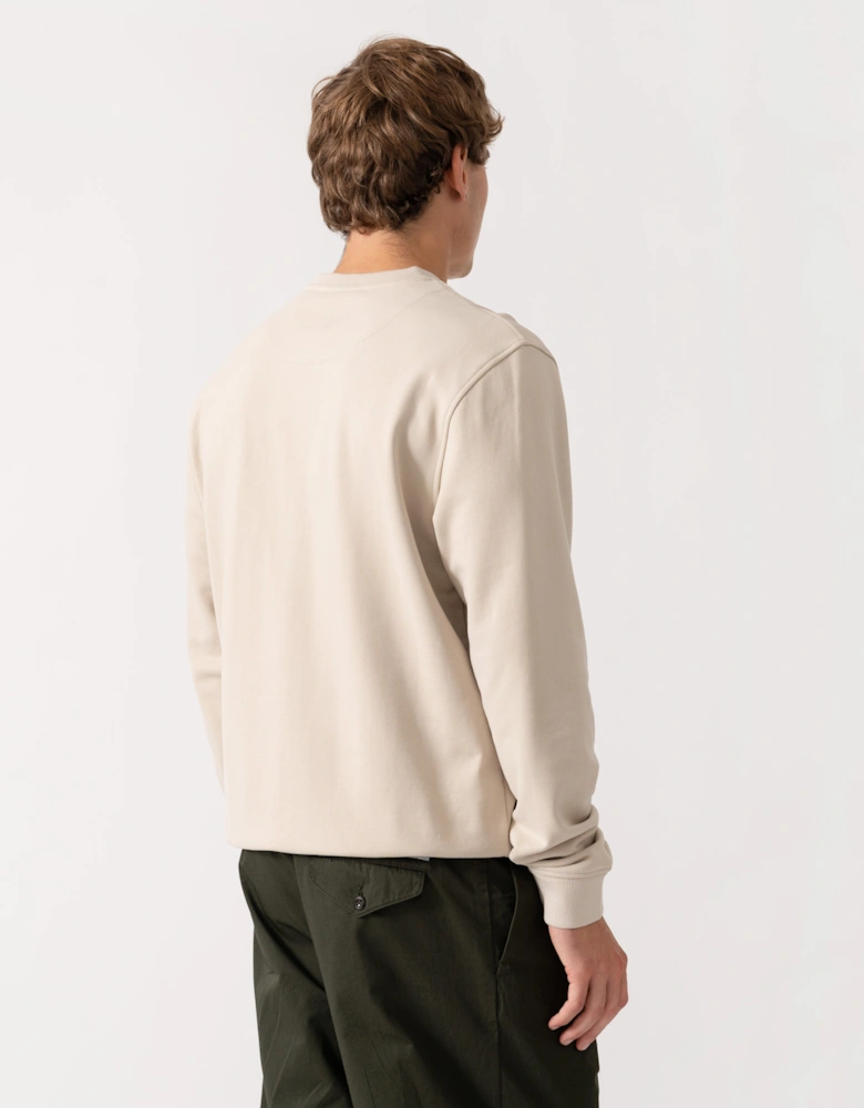 Belstaff Mens Logo Sweatshirt - Pale Stone
