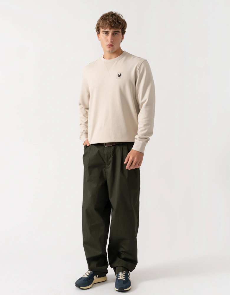 Belstaff Mens Logo Sweatshirt - Pale Stone