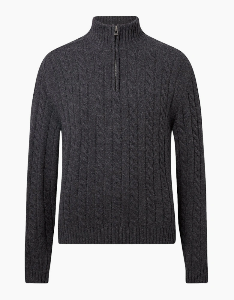 Belstaff Westport Quarter Zip Charcoal melange