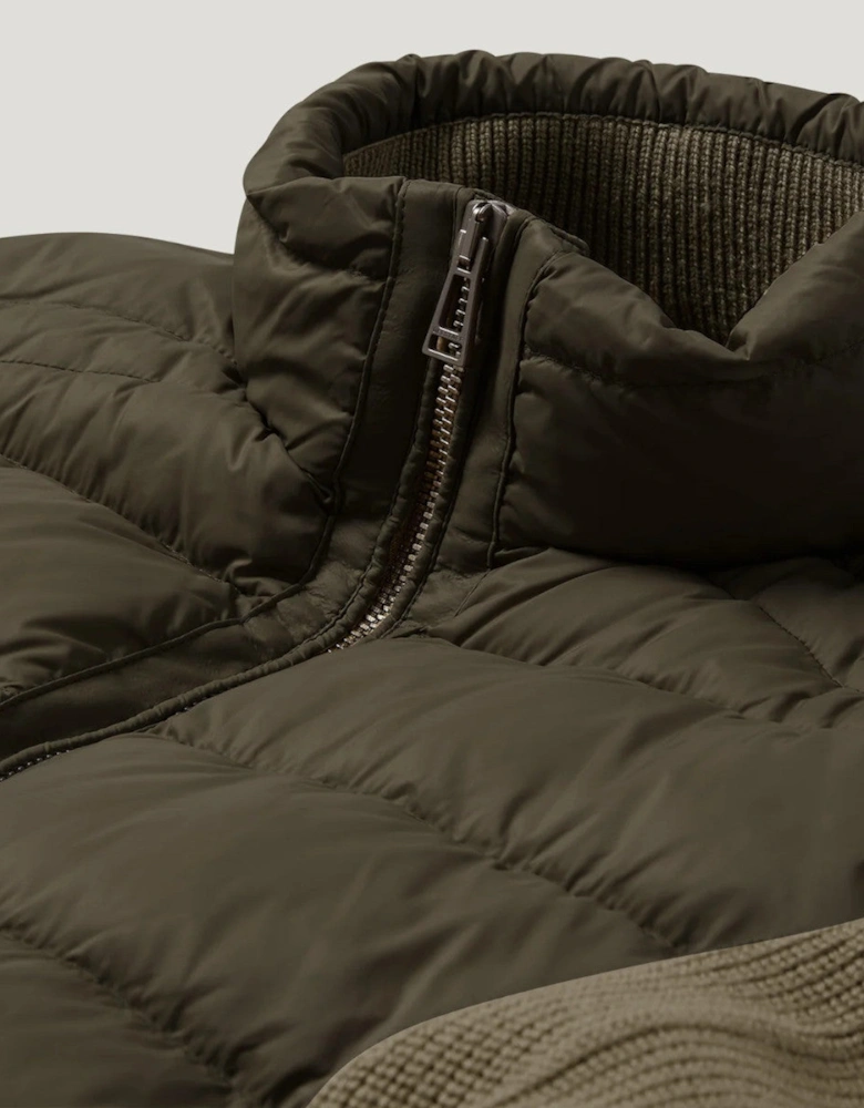 Belstaff Compound Cardigan Down Khaki Green