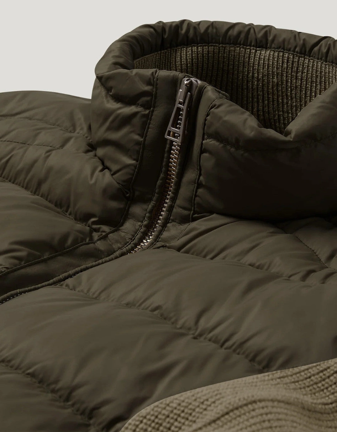 Belstaff Compound Cardigan Down Khaki Green