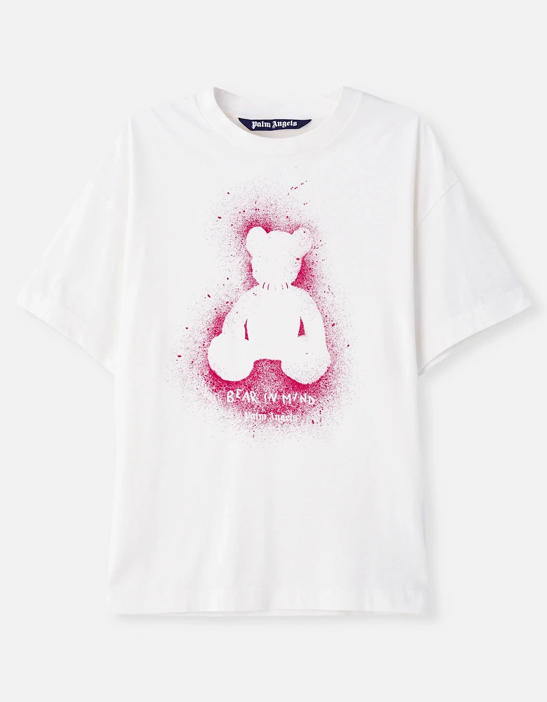PALM ANGELS SPRAY BEAR TEE OFF-WHITE / RED