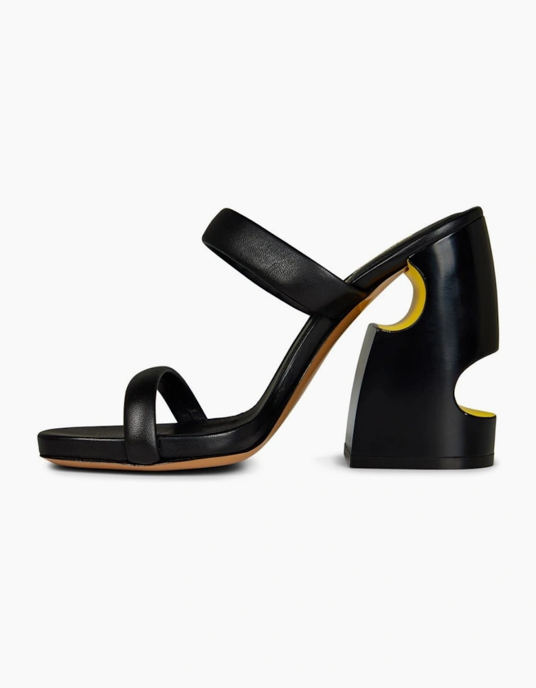 High Heel Block Mules Slides