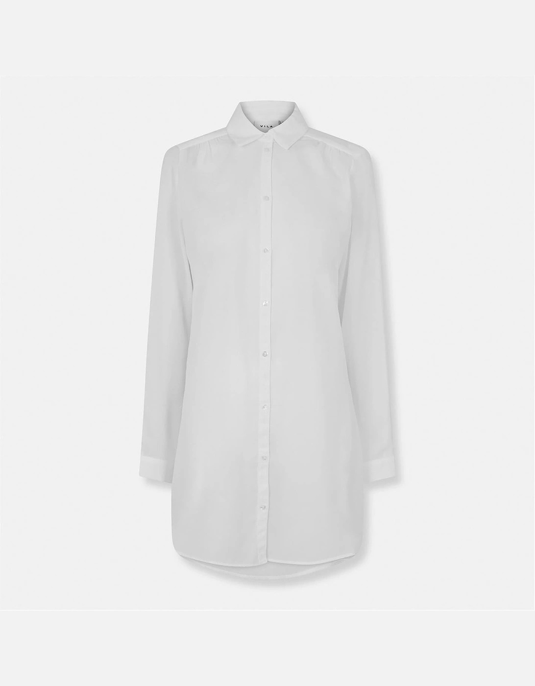 Vila Vila Women's Regular Fit Long Sleeve Blouse - White