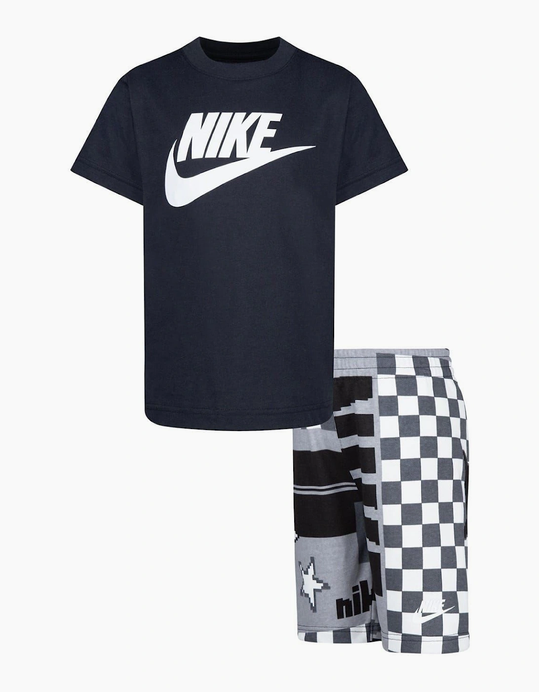 Nike Boys Black Lfstyl Short St - Size 5 Years/6 Years Kids