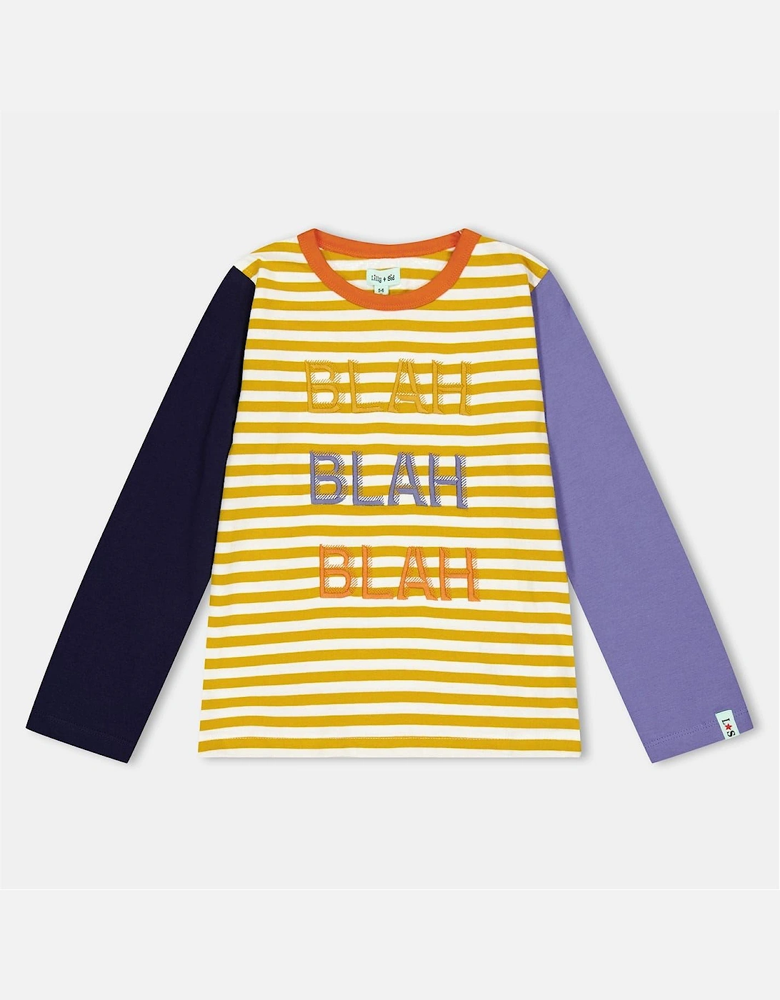 Blah X3 Embroidered Lettering T-Shirt