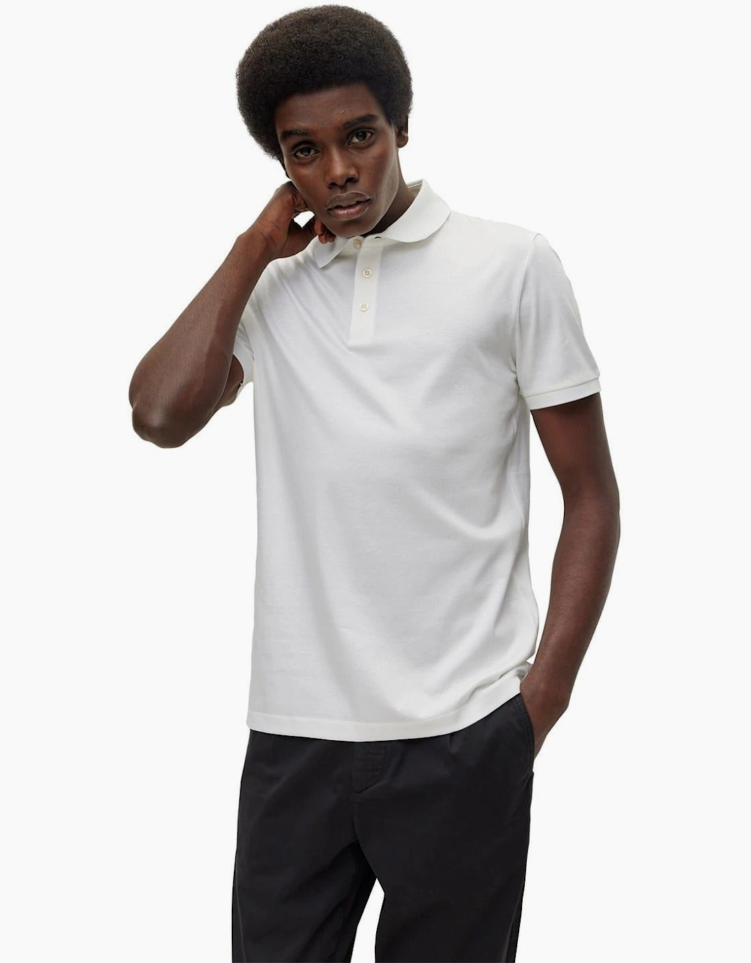 Collared Neck Short Sleeve Regular Fit Shirt