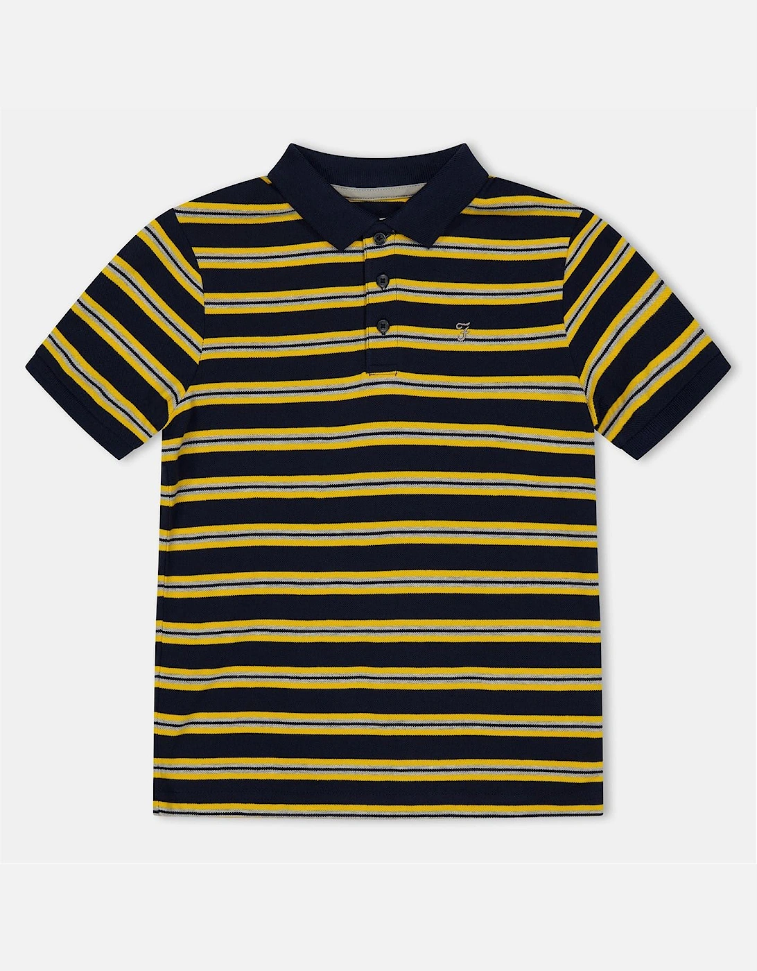 Embroidered Collared Neck Short Sleeve Jersey Shirt