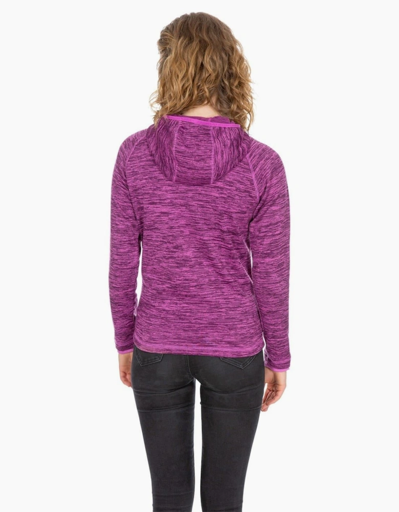 Fleece Heathered Full Zipper Bound Cuff Jacket