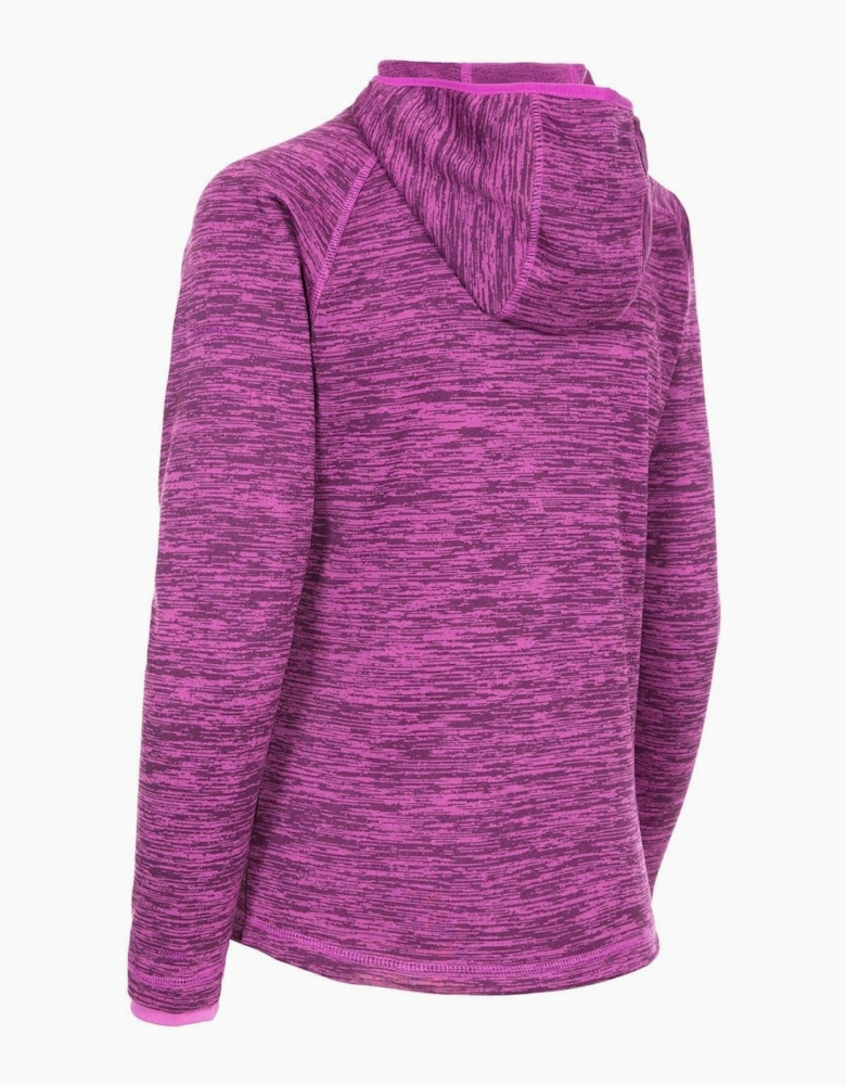 Fleece Heathered Full Zipper Bound Cuff Jacket