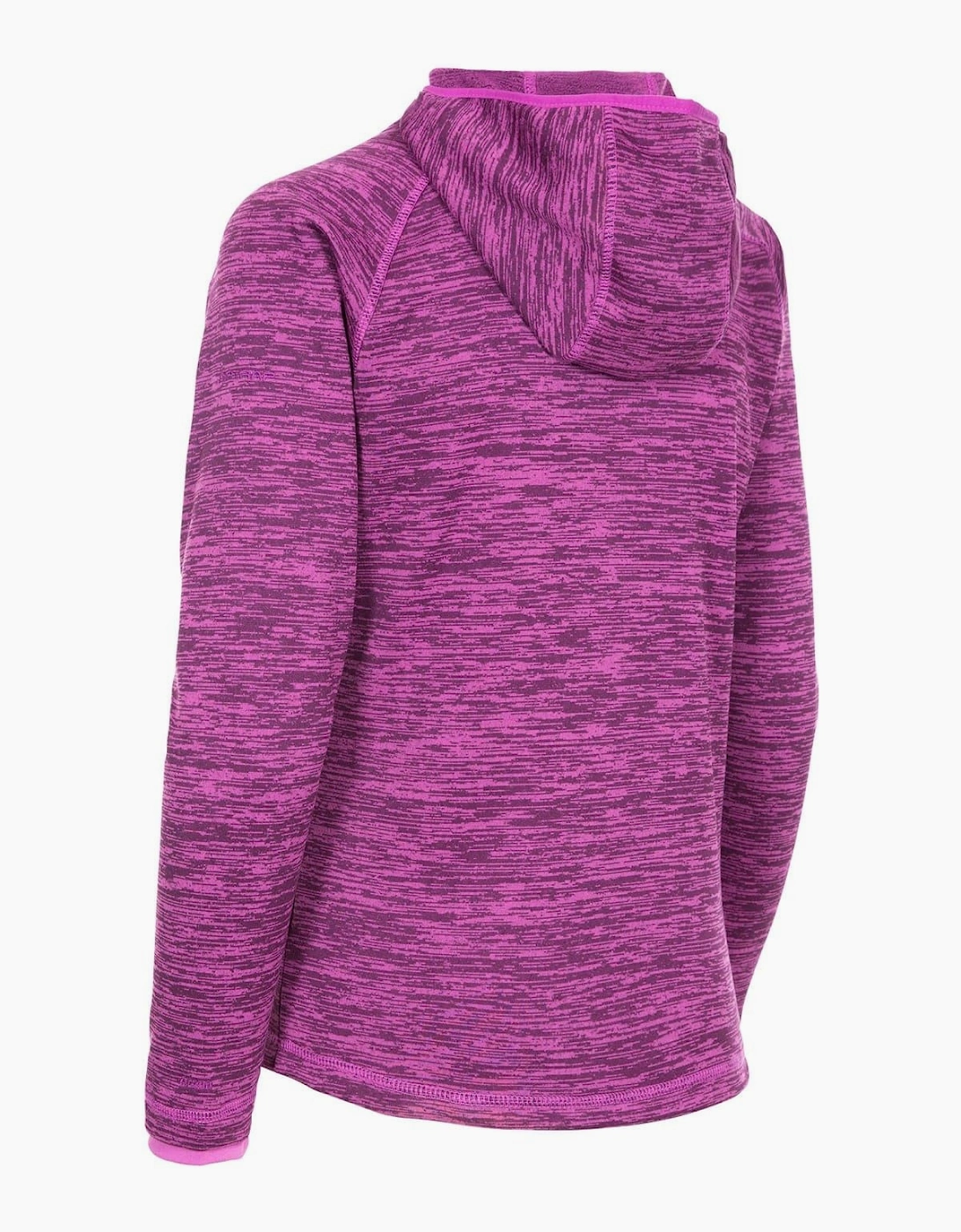 Fleece Heathered Full Zipper Bound Cuff Jacket