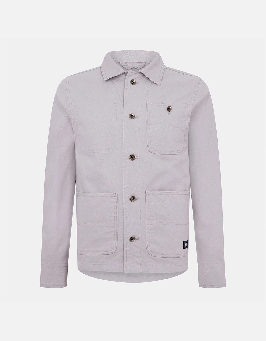 London Solid Patterned Field Jacket with Chest Pocket