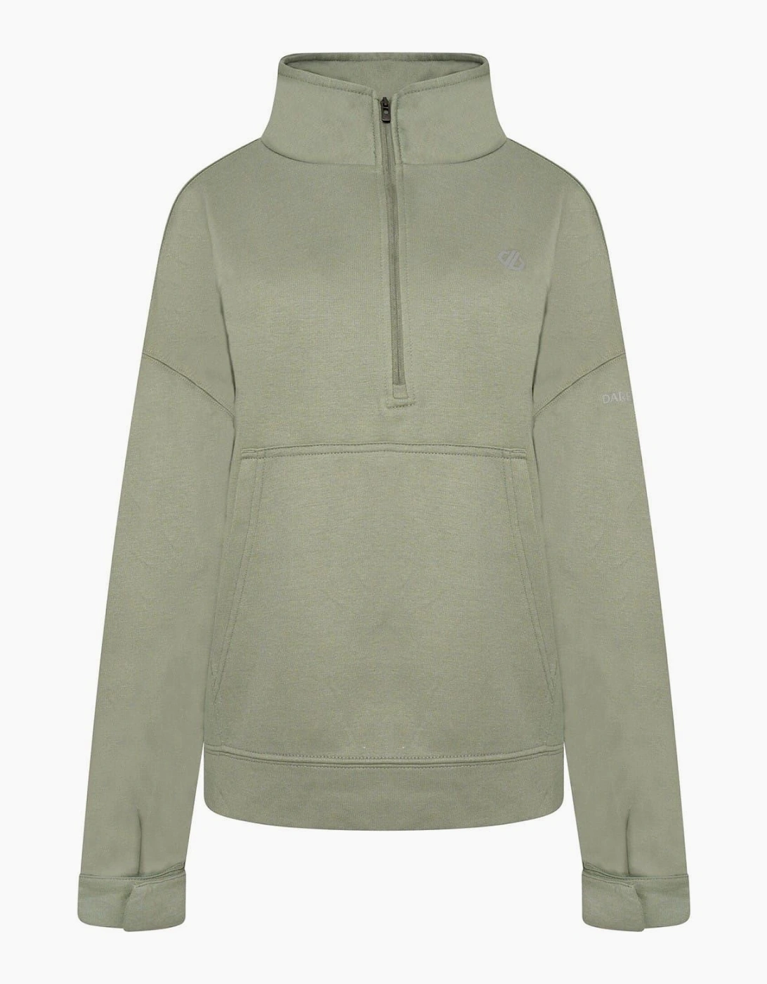 Funnel Neck Relaxed Fit Long Sleeve Sweatshirt
