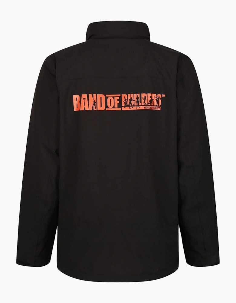 Solid Patterned Softshell Jacket with Lettering