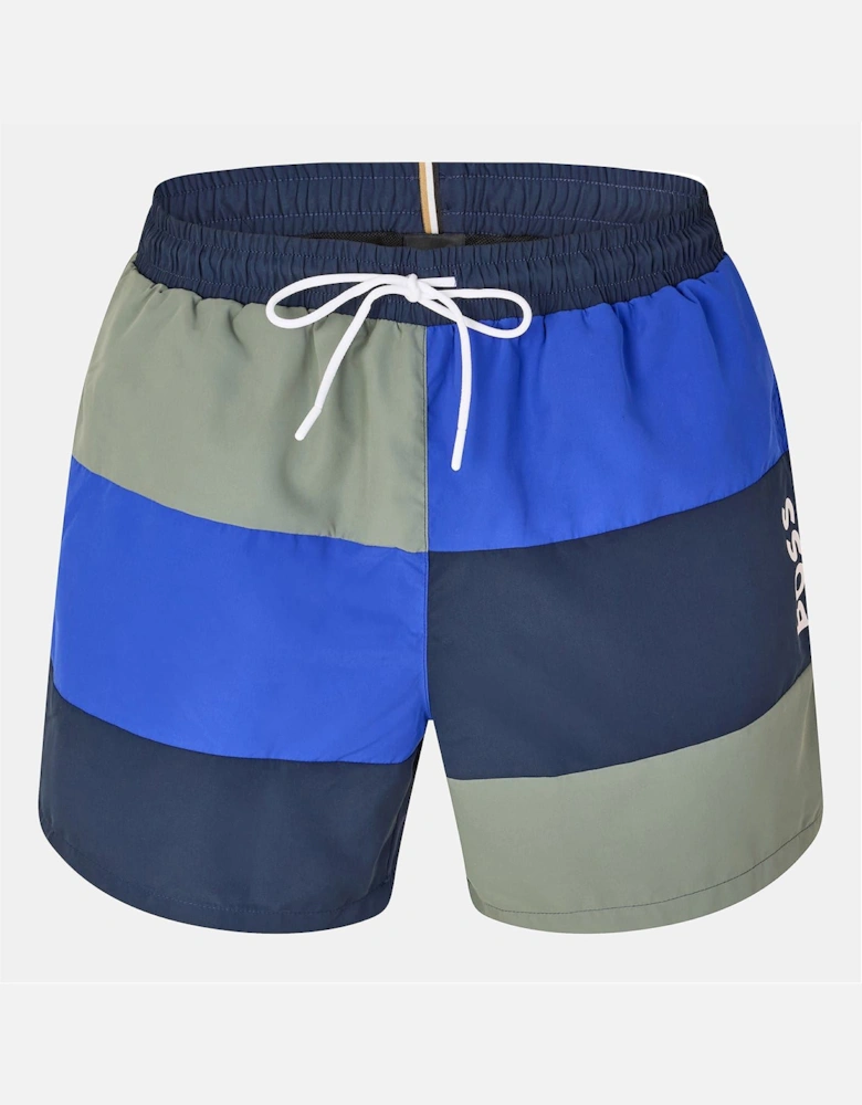 Court Horizontal Stripe Swim Trunk