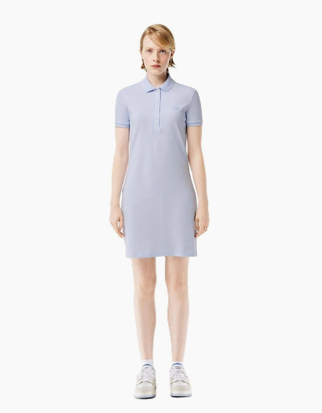 Ef5473 Collared Neck Midi T-Shirt Dress