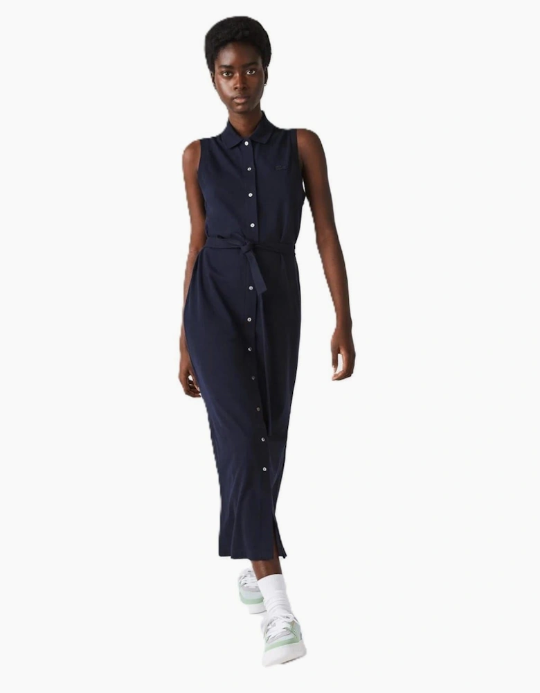 EF1107 Collared Neck Maxi T-Shirt Dress