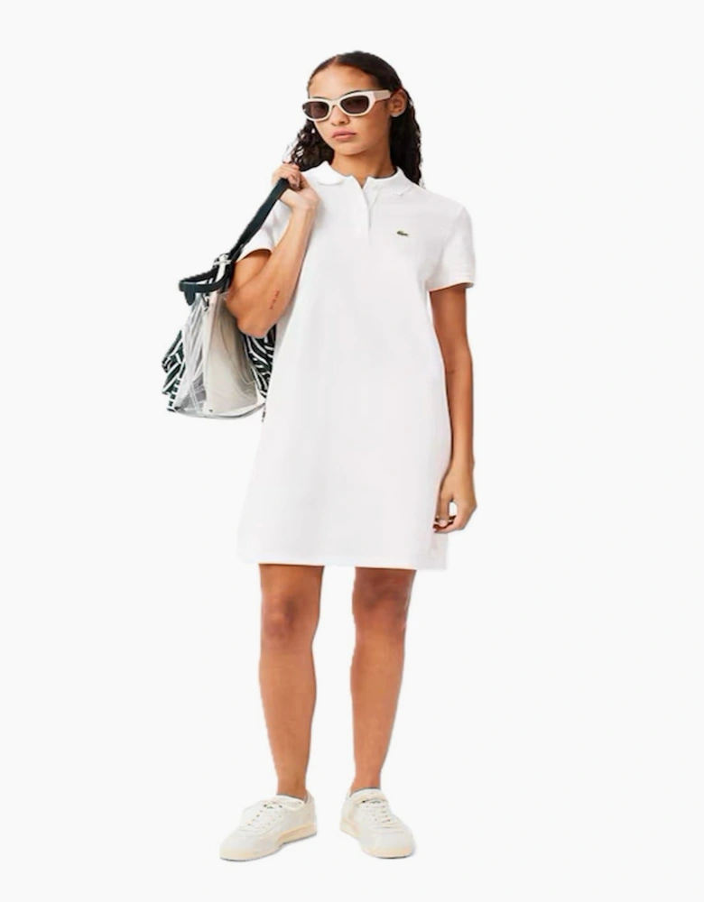 Ef7767 Collared Neck Knee Length T-Shirt Dress