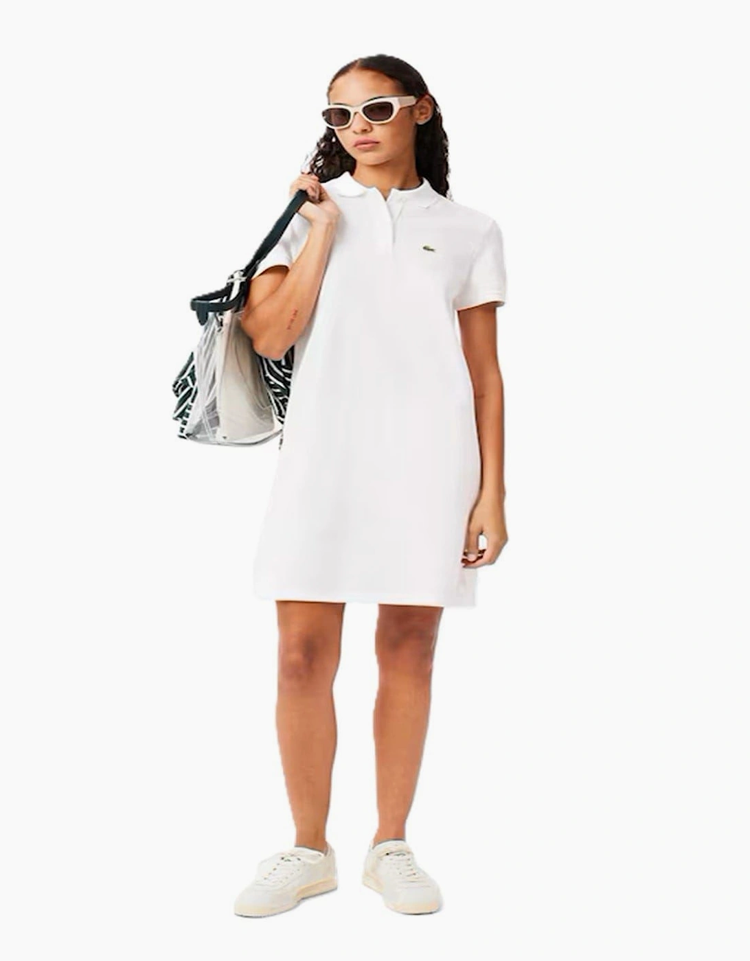 Ef7767 Collared Neck Knee Length T-Shirt Dress
