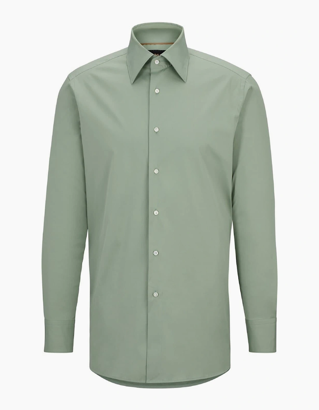 Collared Neck Point Collar Long Sleeve Shirt