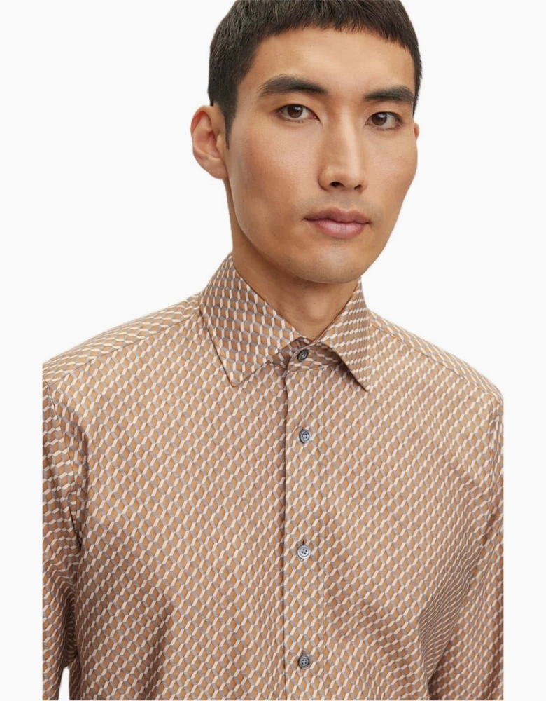 Collared Neck Point Collar Long Sleeve Shirt