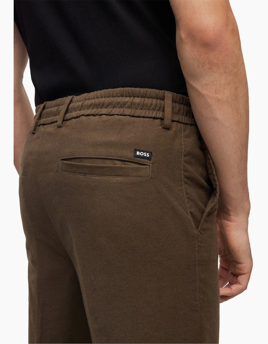 Kane Solid Patterned Straight Trousers