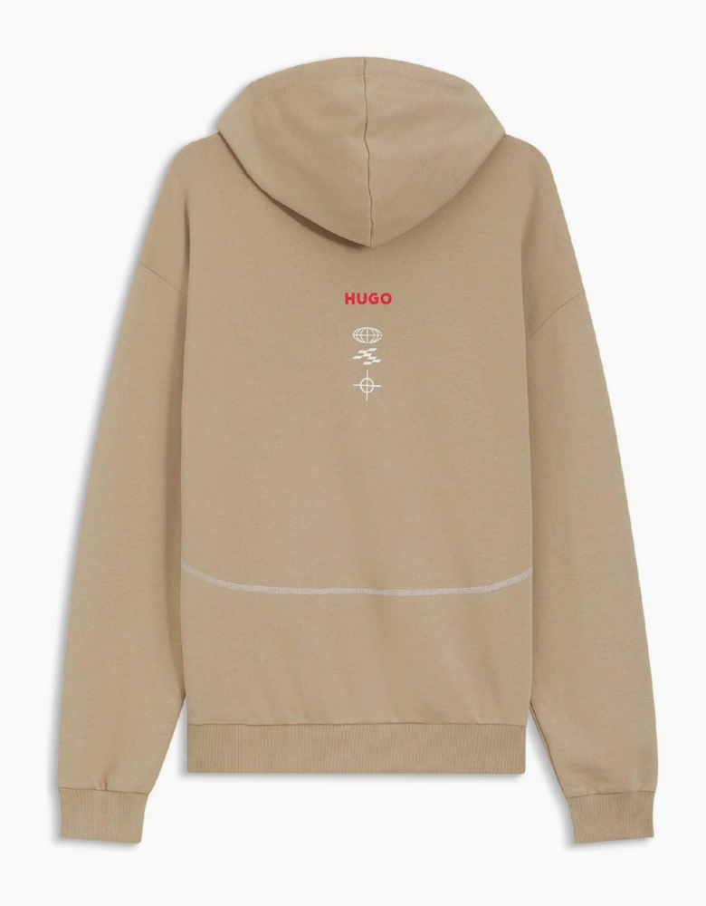 Text Graphic Hooded Neck Long Sleeve Sweatshirt