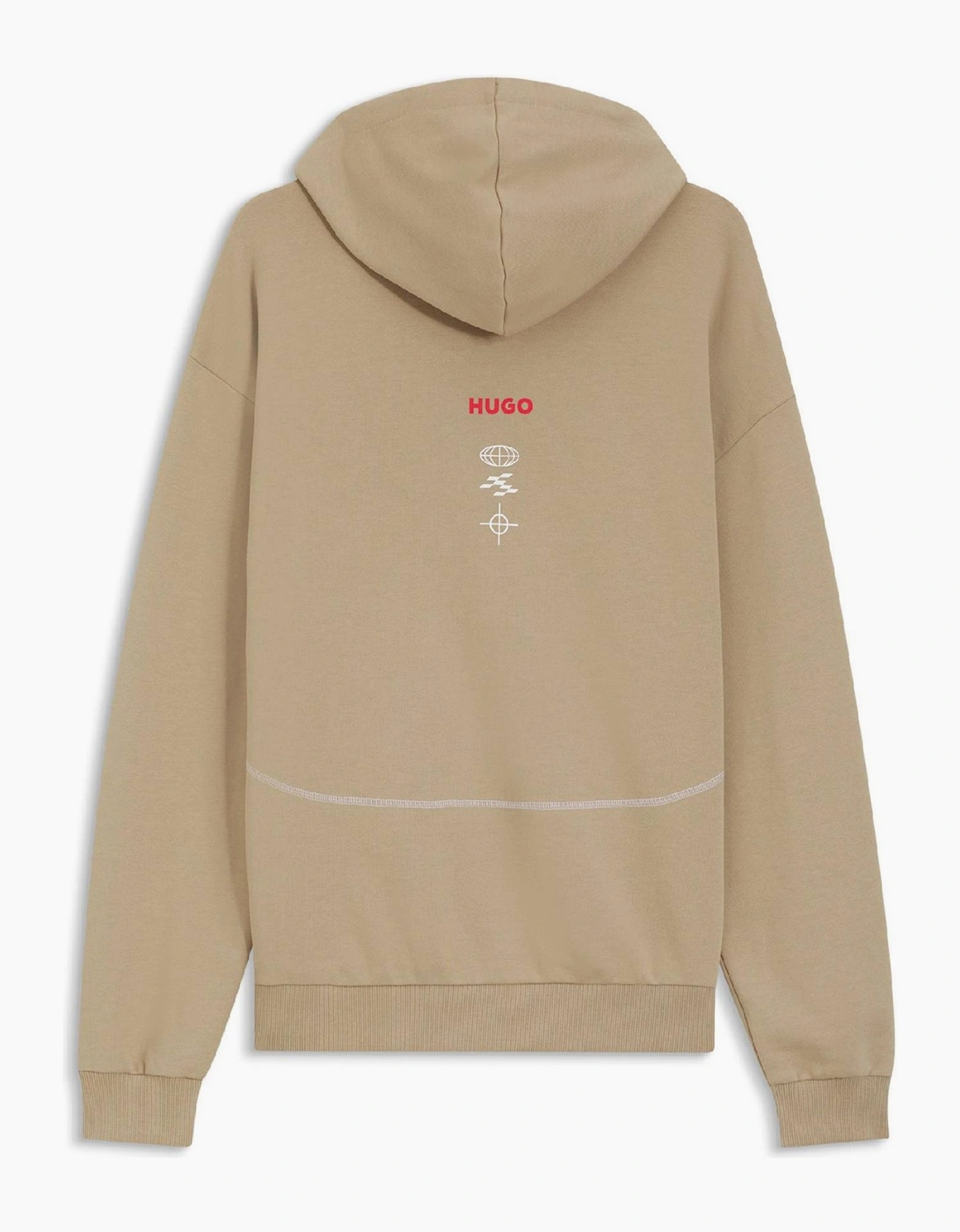 Text Graphic Hooded Neck Long Sleeve Sweatshirt