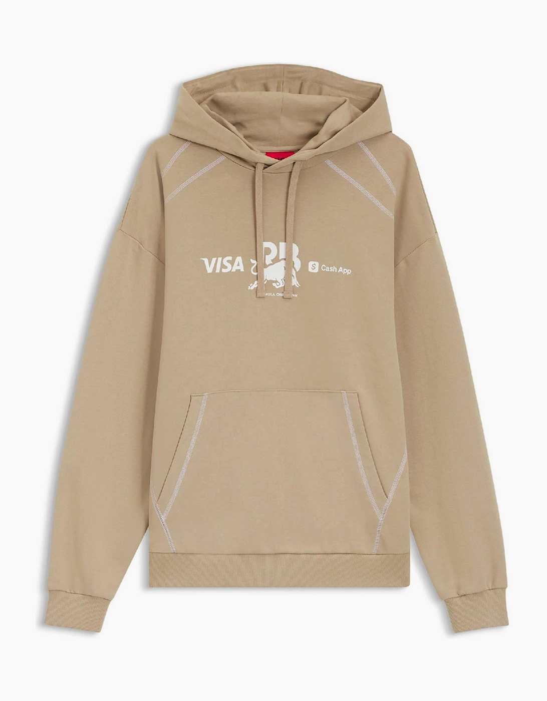 Boss Hugo Boss Men's Text Graphic Hooded Neck Long Sleeve Sweatshirt - Cream