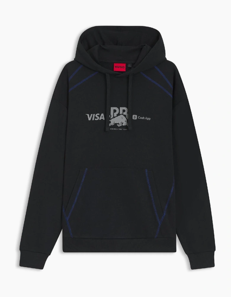 Text Graphic Hooded Neck Long Sleeve Sweatshirt