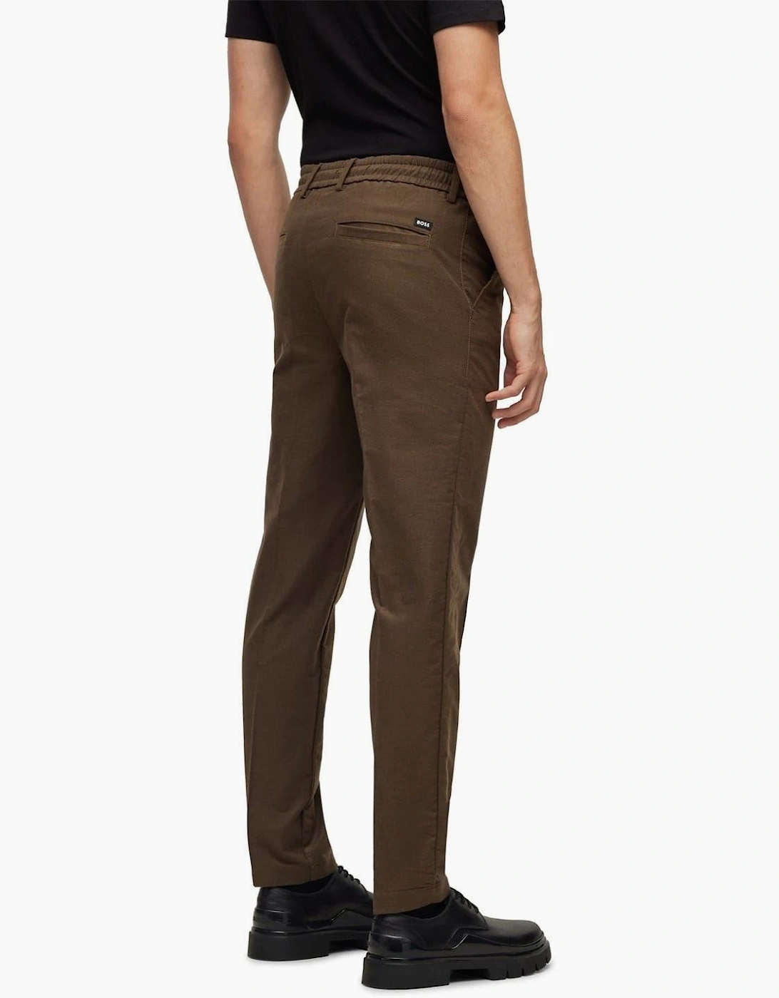 Kane Solid Patterned Straight Trousers