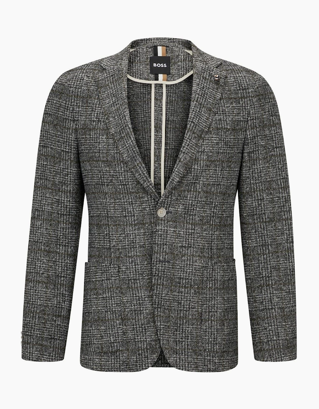 Plaid Notch Collared Blazer