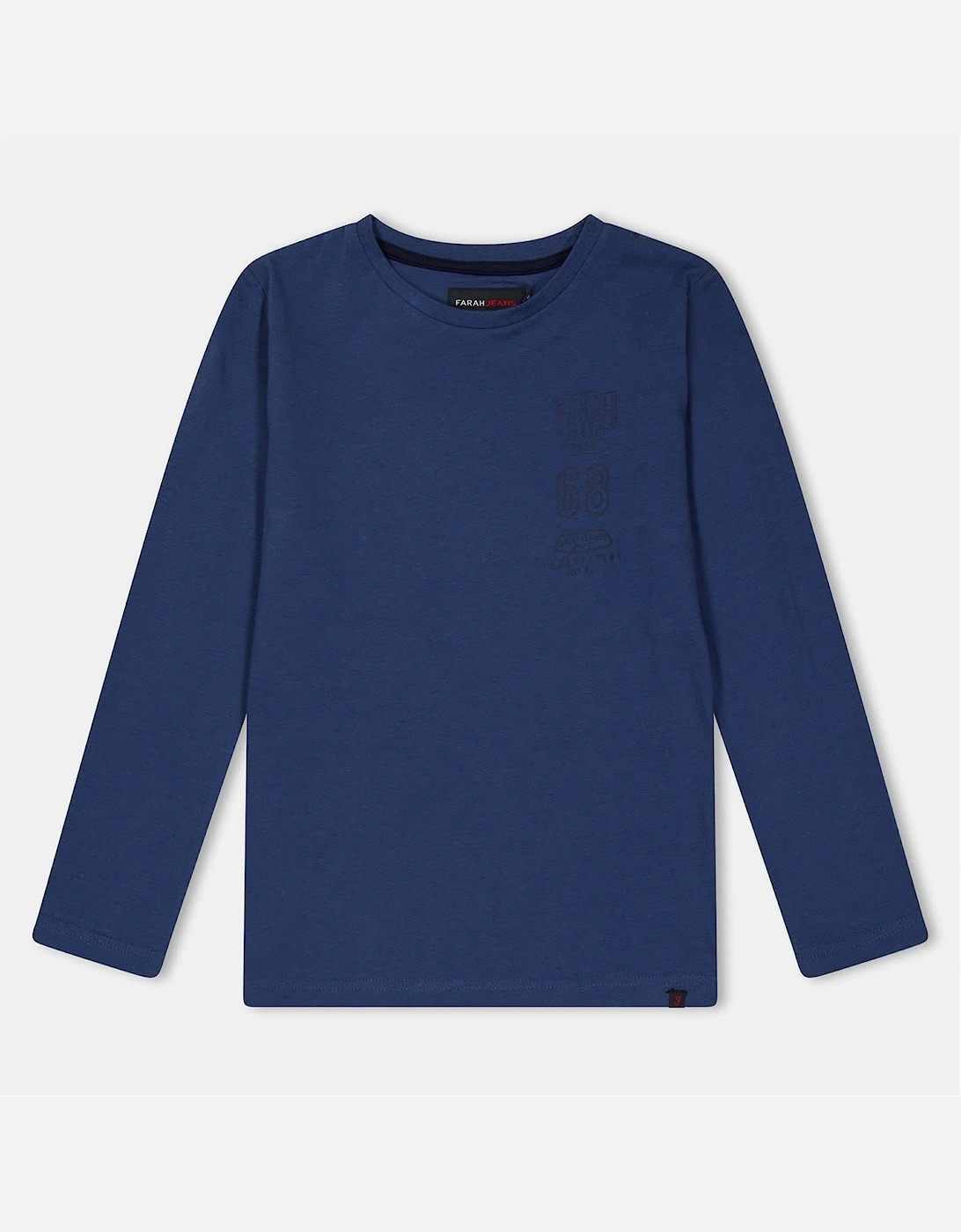 Stackd Print Crew Neck Long Sleeve T-Shirt