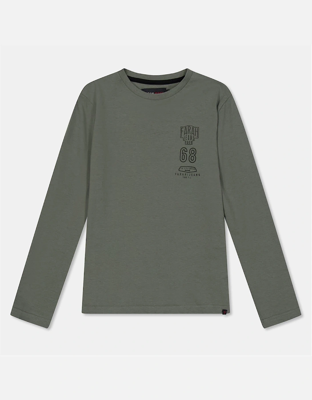 Stackd Print Crew Neck Long Sleeve T-Shirt