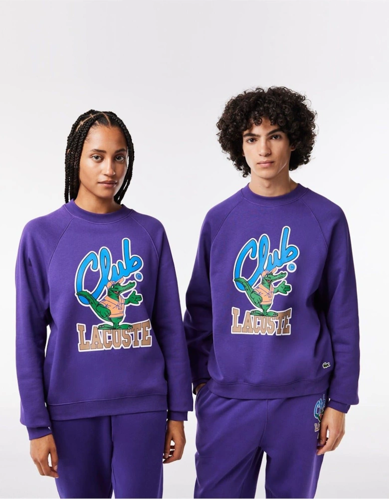 Crocodile Print Raglan Sleeve Sweatshirt