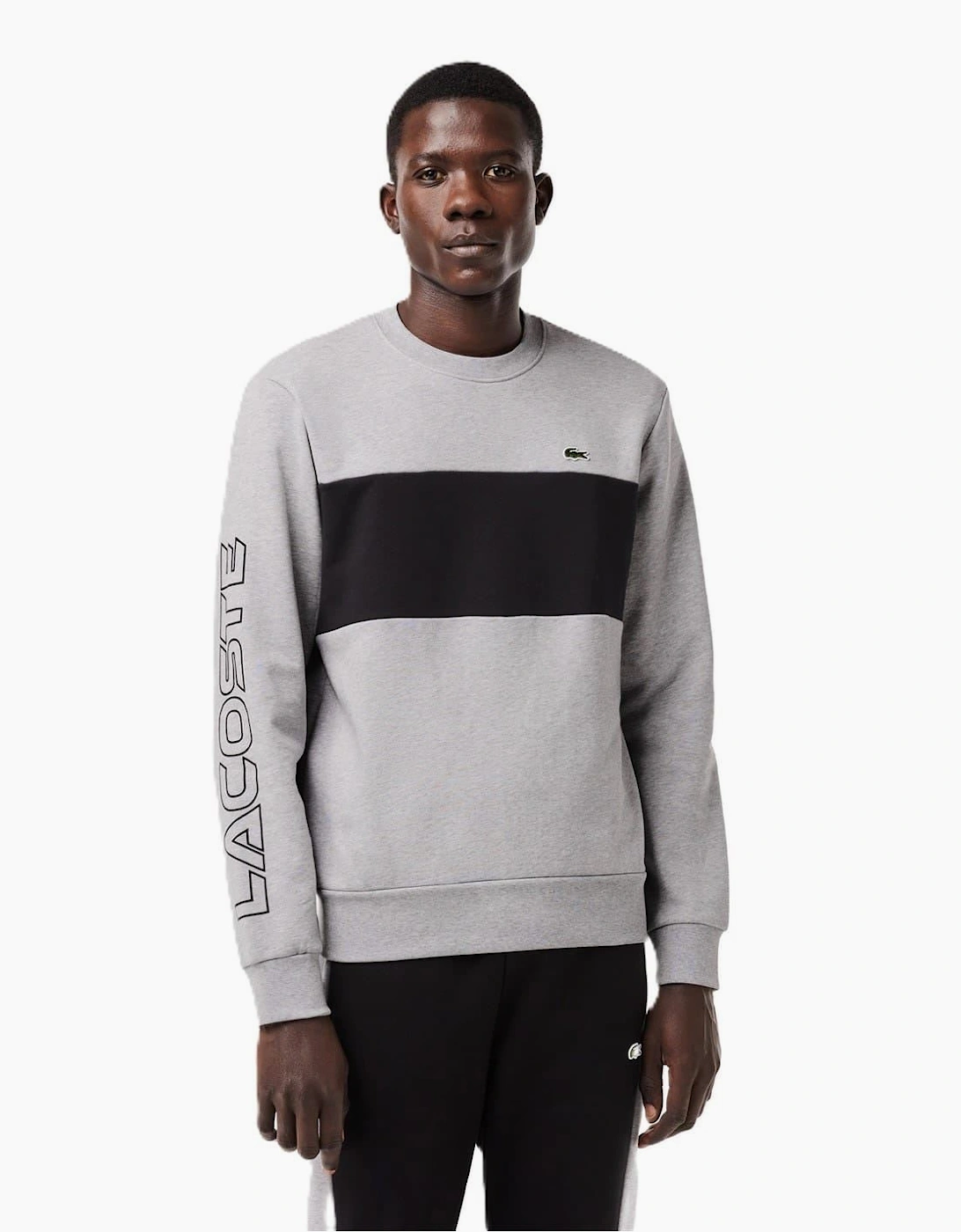 Colour Block Lacoste Lettering Sweatshirt