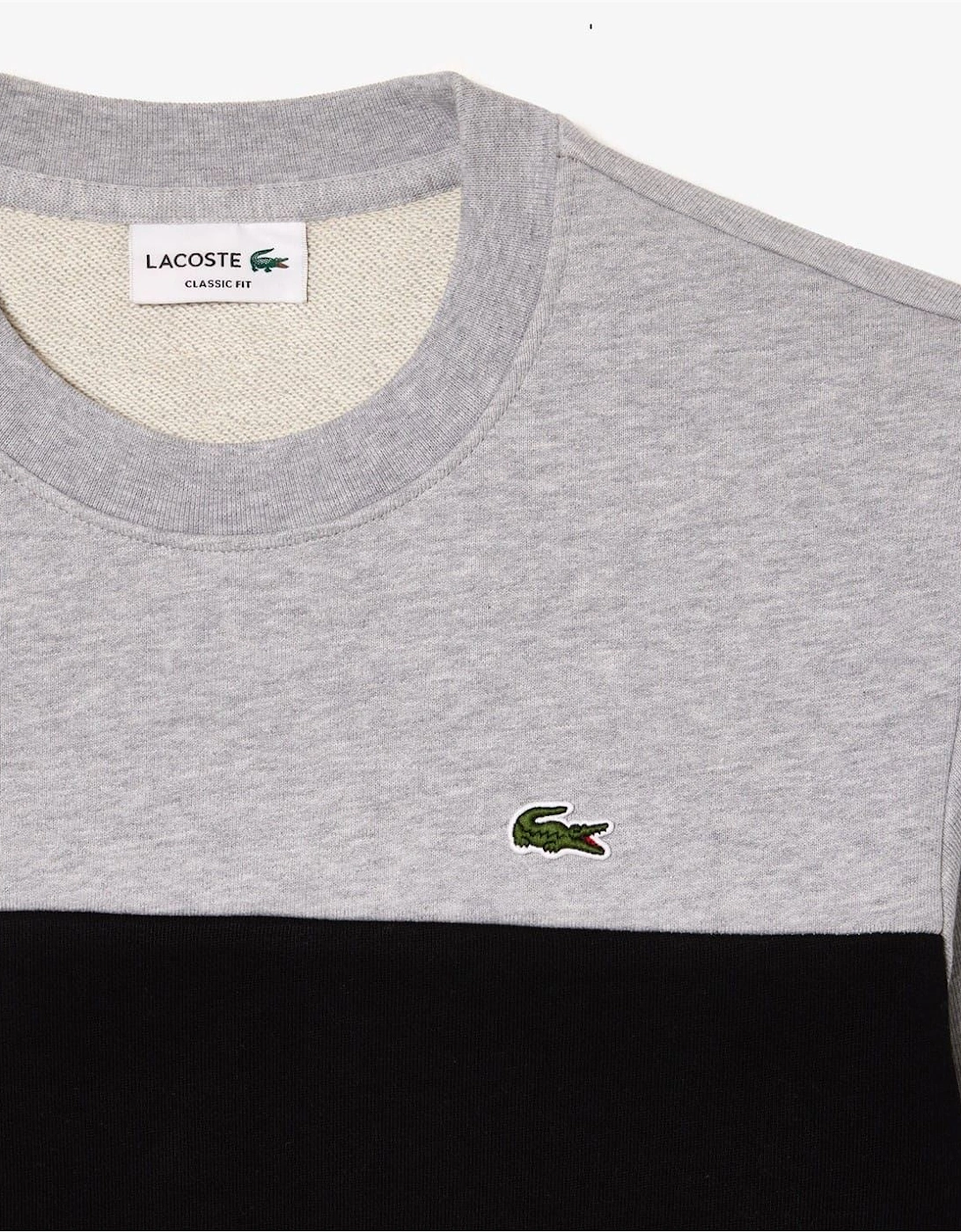 Colour Block Lacoste Lettering Sweatshirt