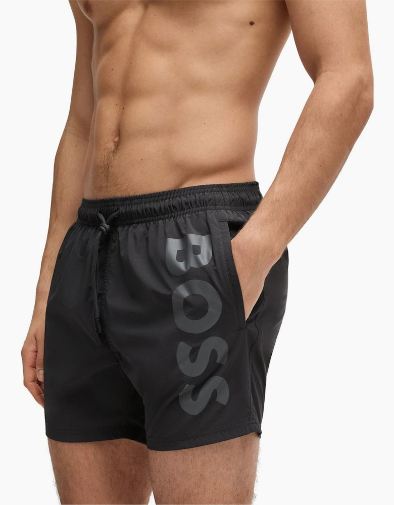 Octopus Swim Shorts With Bold  Branding