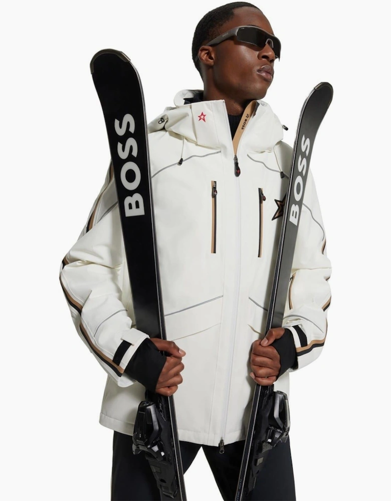 Solid Patterned Ski Jacket